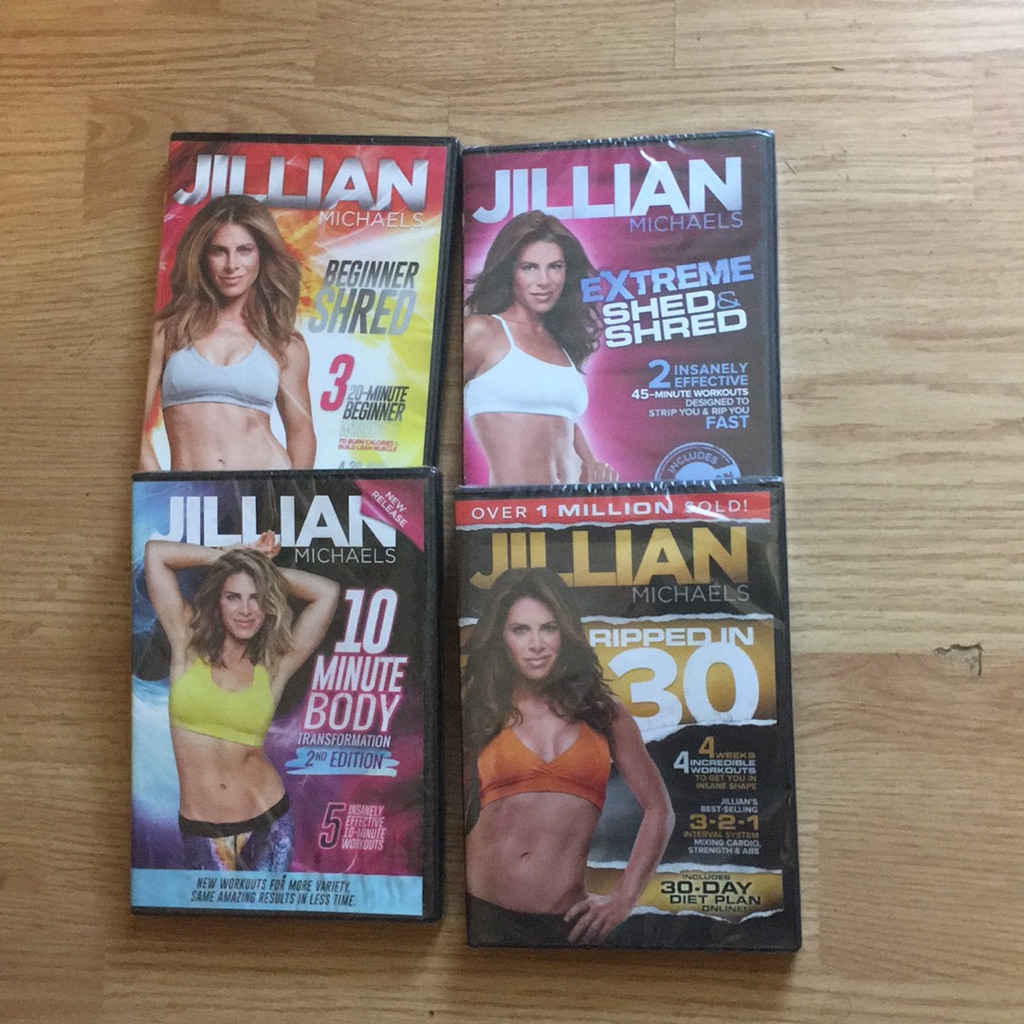 New In Package 4 Jillian Michaels Work Out Dvds